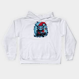 Christmas Krampus Cat Elf Kids Hoodie